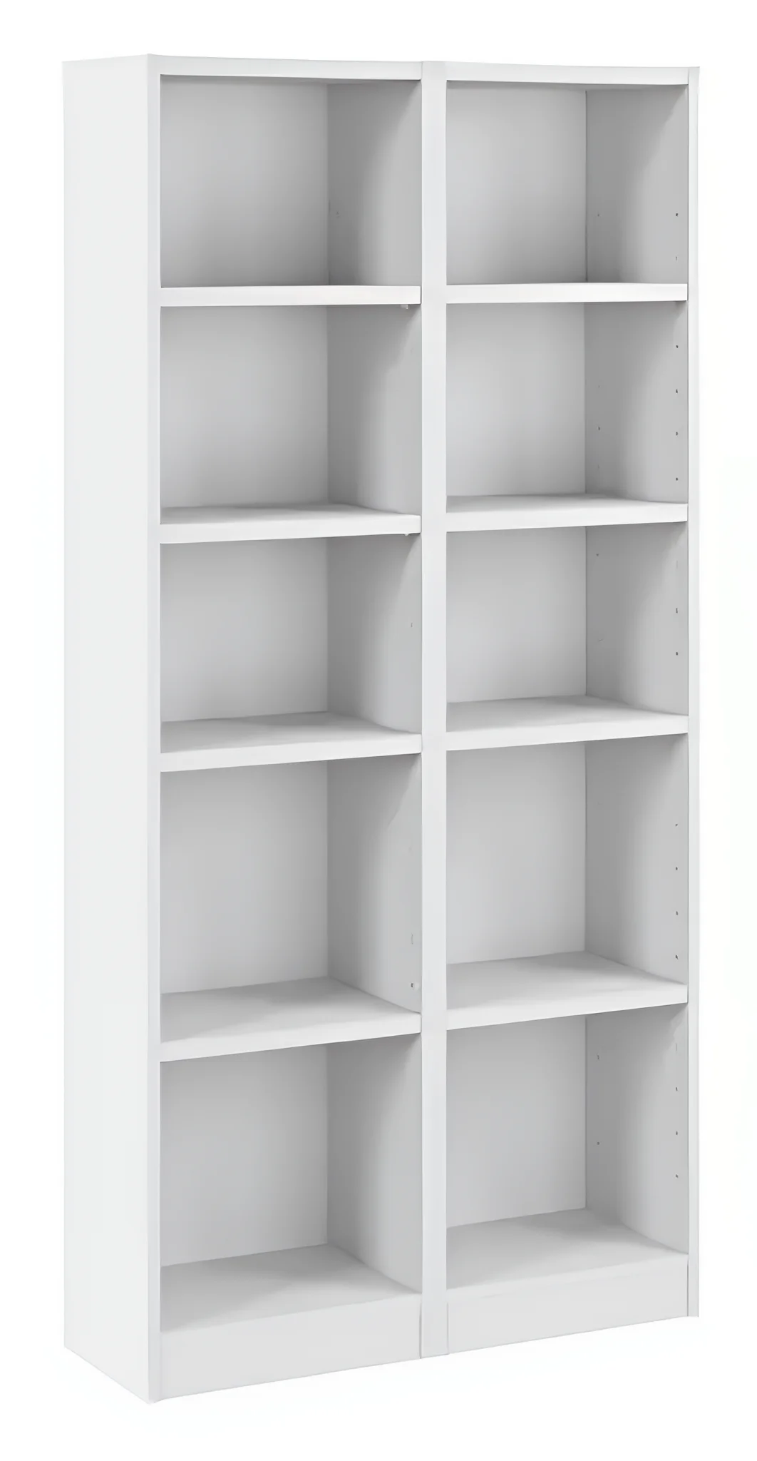 17in W Narrow 5 Shelf Bookcase Set of 2 by Bush Universal Collection in White