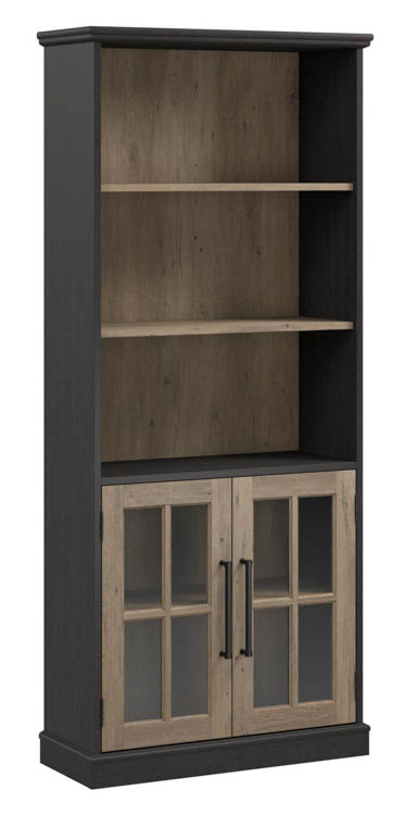 5 Shelf Bookcase with Glass Doors by Bush