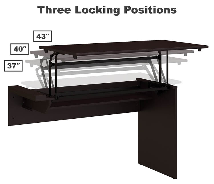 42 W 3 Position Sit to Stand Desk Return by Bush