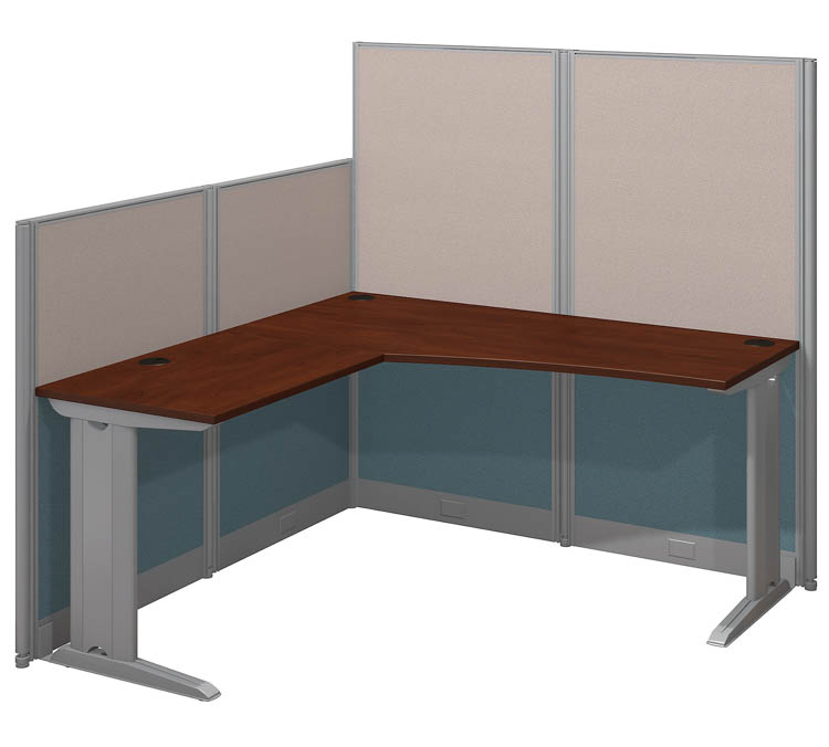 65in W x 65in D L-Shaped Cubicle Desk by Bush