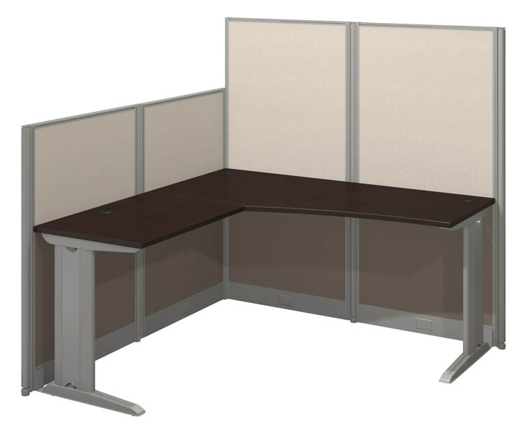 65in W x 65in D L-Shaped Cubicle Desk by Bush