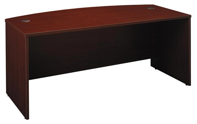 72in W x 36in D Bow Front Desk by Bush