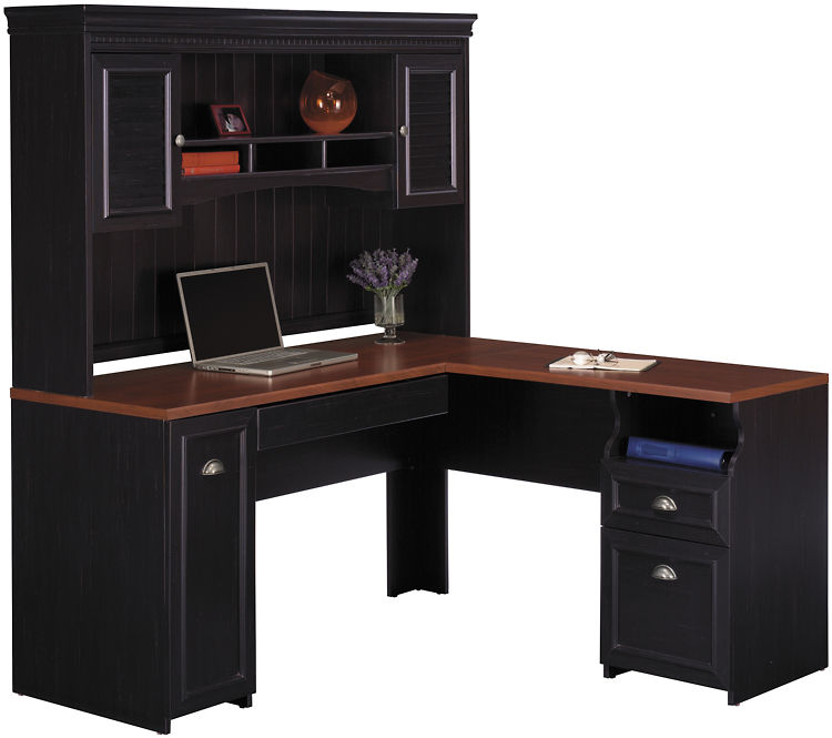L-Shaped Desk with Hutch by Bush