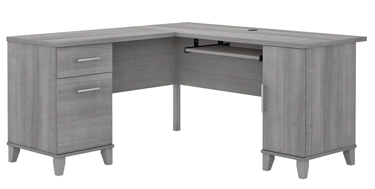 60in W L-Shaped Desk with Storage by Bush