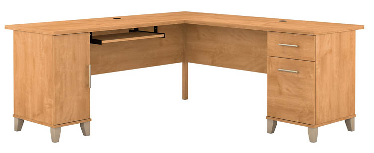 72in W L-Shaped Desk with Storage by Bush