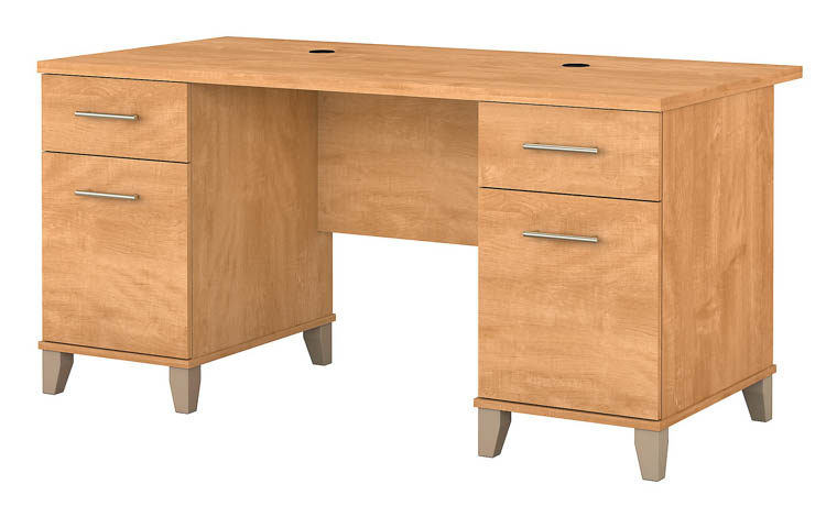 60in Double Pedestal Desk by Bush