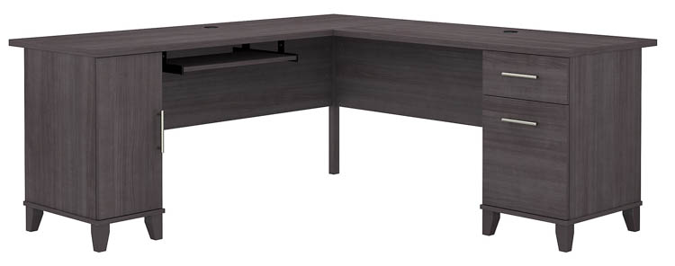 72in W L-Shaped Desk with Storage by Bush