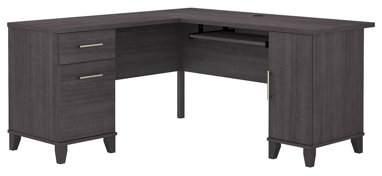 60in W L-Shaped Desk with Storage by Bush