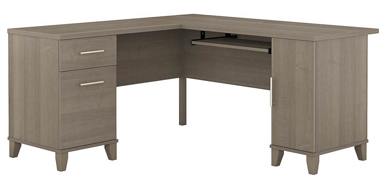 60in W L-Shaped Desk with Storage by Bush