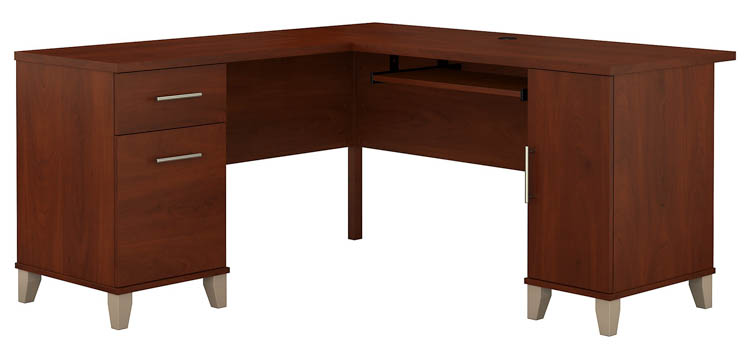60in W L-Shaped Desk with Storage by Bush