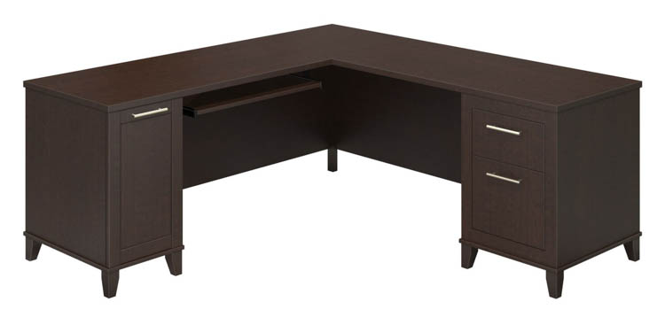 72in W L-Shaped Desk with Storage by Bush