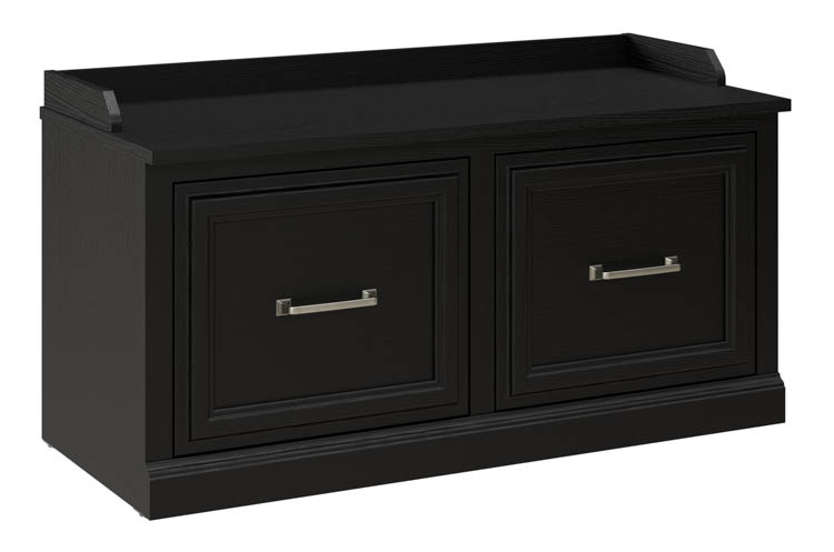40in W Shoe Storage Bench with Doors by Bush
