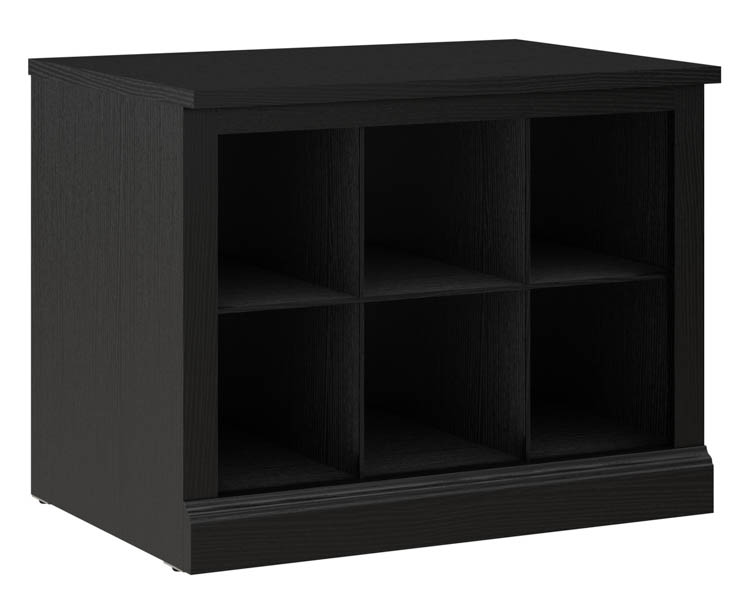 24in W Small Shoe Bench with Shelves by Bush