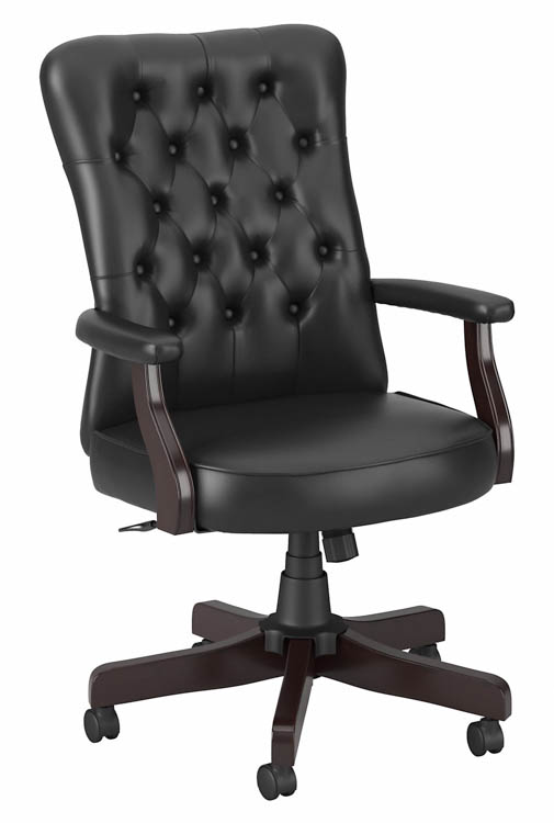 High Back Tufted Office Chair with Arms by Bush