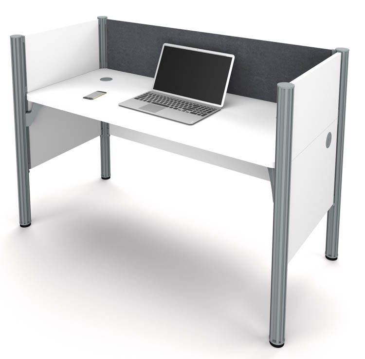 Simple Workstation - White with Tack Board by Bestar