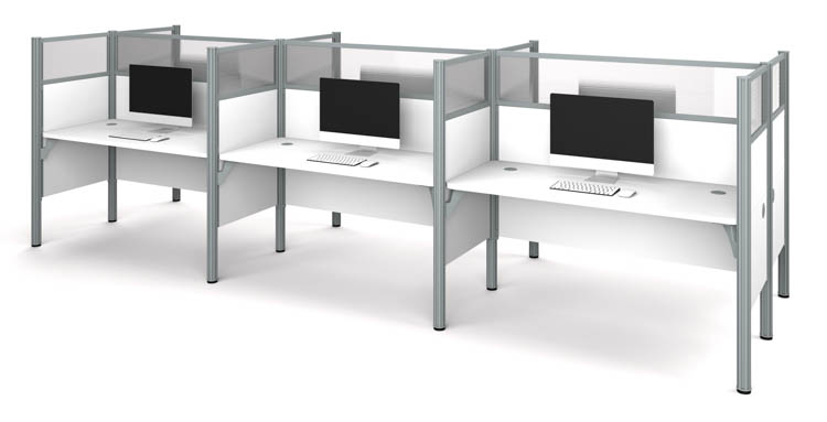 Six Person Telemarketing Workstation by Bestar