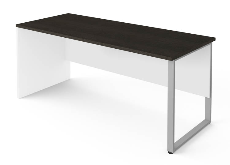 6ft x 30in Table with Rectangular Metal Legs by Bestar