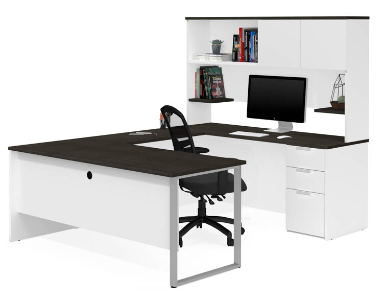 U-Shaped Desk with Hutch by Bestar