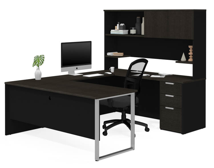 U-Shaped Desk with Hutch by Bestar