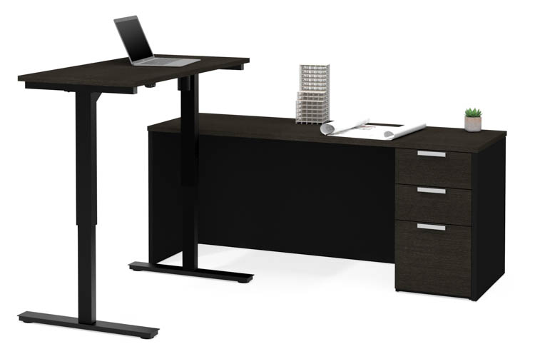 Height Adjustable L-Shaped Desk by Bestar