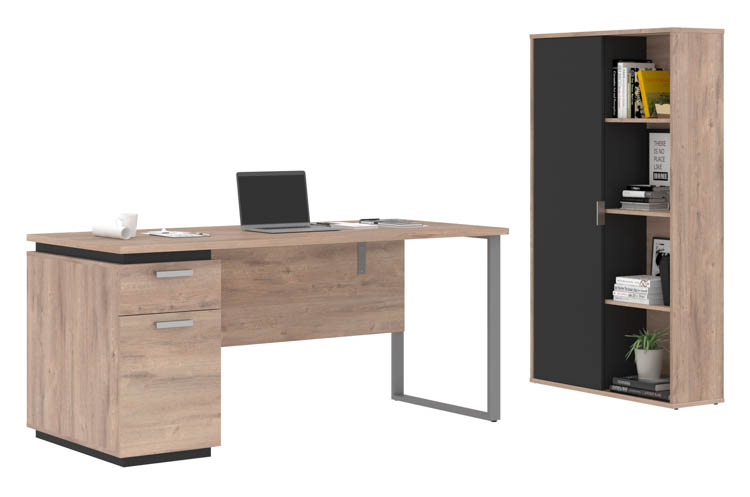 66in W Computer Desk and Bookcase by Bestar