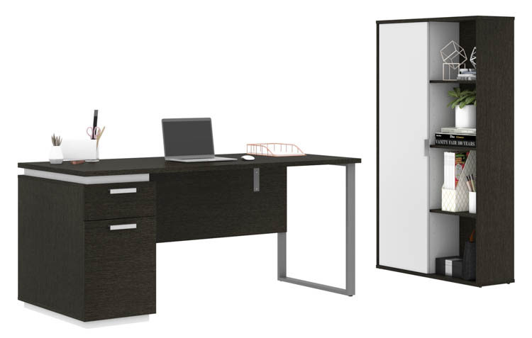 66in W Computer Desk and Bookcase by Bestar