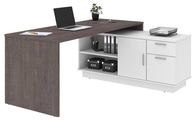 72in W L-Shaped Desk by Bestar