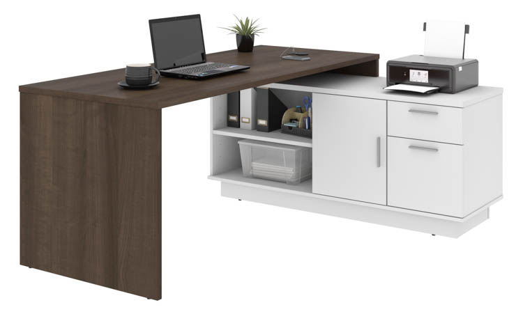72in W L-Shaped Desk by Bestar