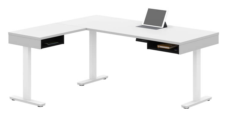 Height Adjustable L-Desk by Bestar