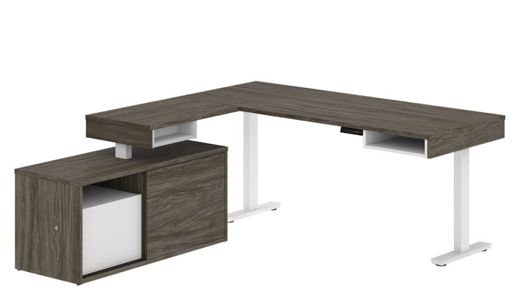 Height Adjustable L-Desk by Bestar