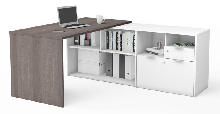 72in W L-Desk with 2 Drawers by Bestar
