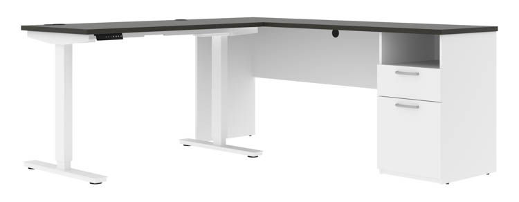 72in W L-Shaped Electric Standing Desk by Bestar