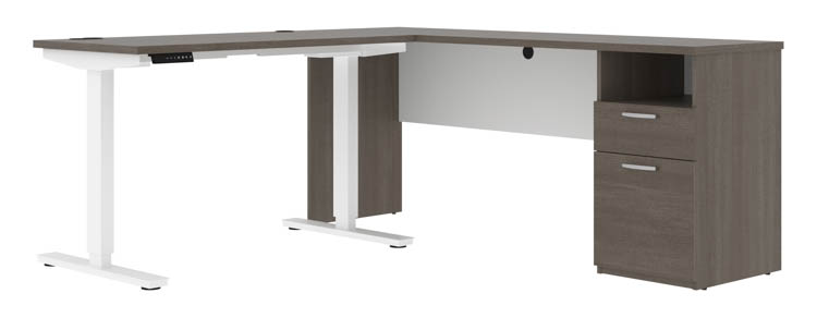 72in W L-Shaped Electric Standing Desk by Bestar