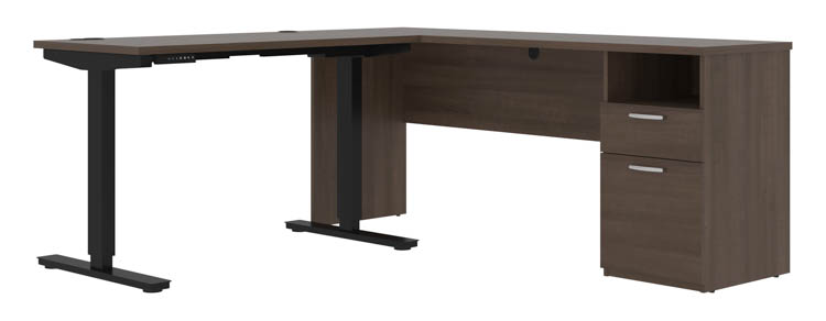 72in W L-Shaped Electric Standing Desk by Bestar