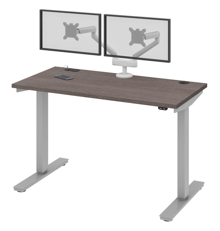 48in W x 24in D Standing Desk with Dual Monitor Arm by Bestar