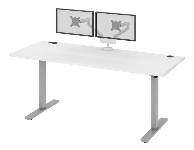 6ft W x 30Ã¢Â€Â� D  Standing Desk with Dual Monitor Arm by Bestar