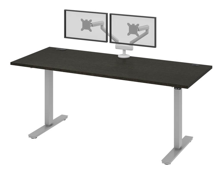 6ft W x 30Ã¢Â€Â� D  Standing Desk with Dual Monitor Arm by Bestar