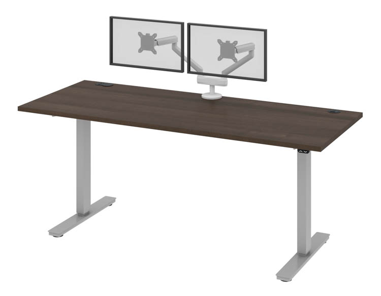 6ft W x 30Ã¢Â€Â� D  Standing Desk with Dual Monitor Arm by Bestar