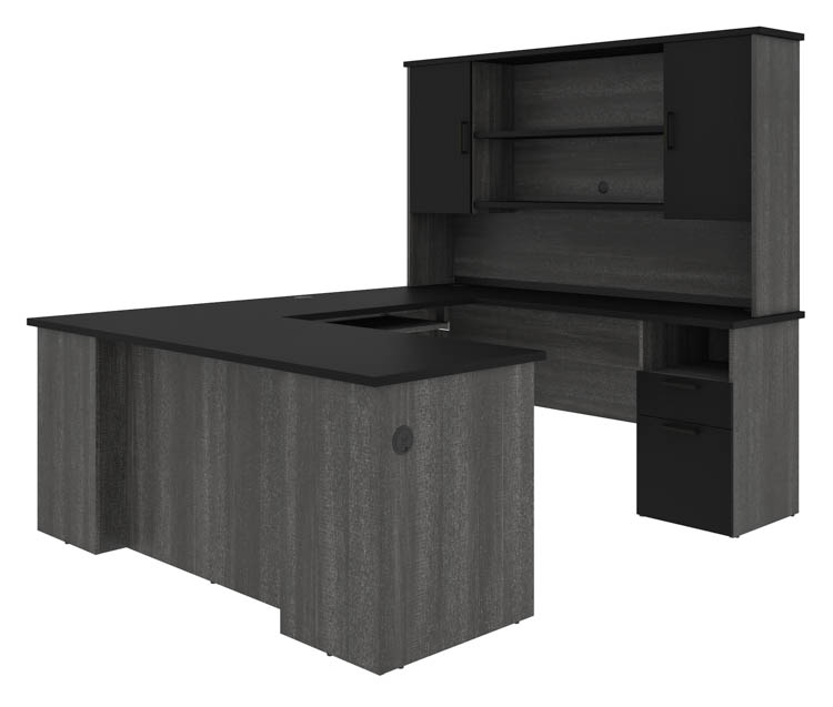 U-Shaped Desk with Hutch by Bestar