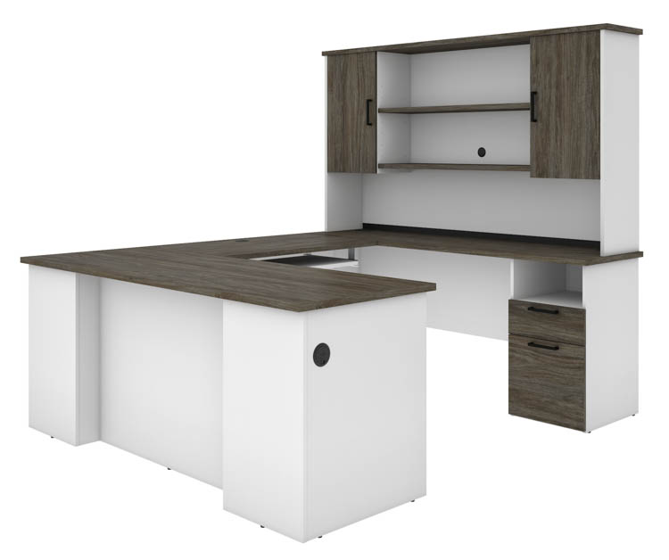 U-Shaped Desk with Hutch by Bestar