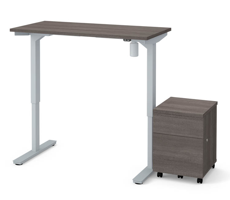 24in x 48in Electric Height Adjustable Table and Mobile Filing Cabinet by Bestar