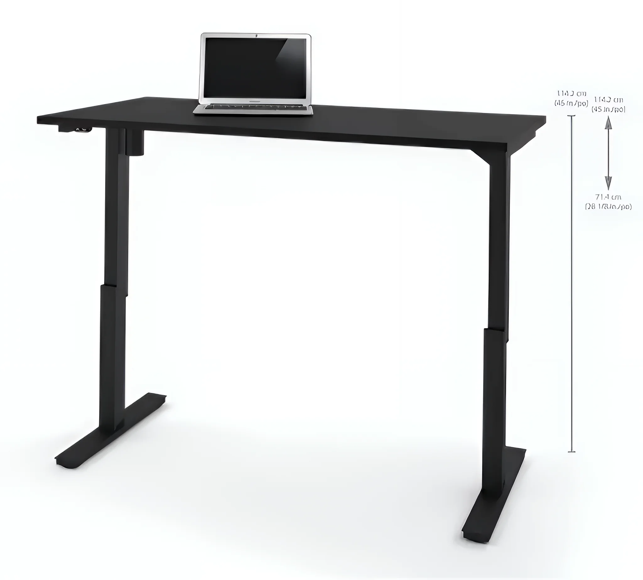 Bestar Universel 60"W Electric Height Adjustable Desk, Black (65867-18)