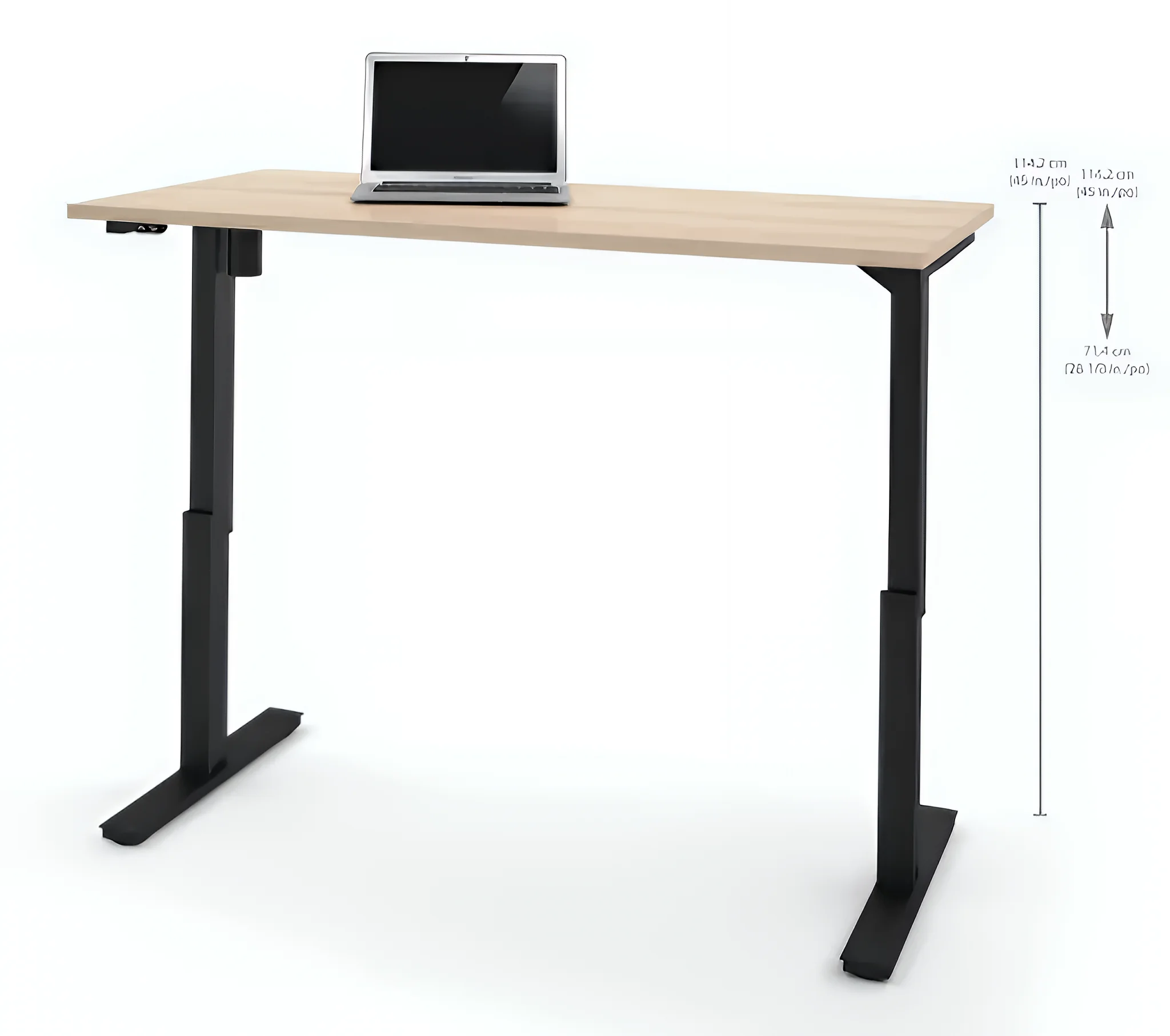 Bestar Universel 60"W Electric Height Adjustable Desk, Northern Maple (65867-38)