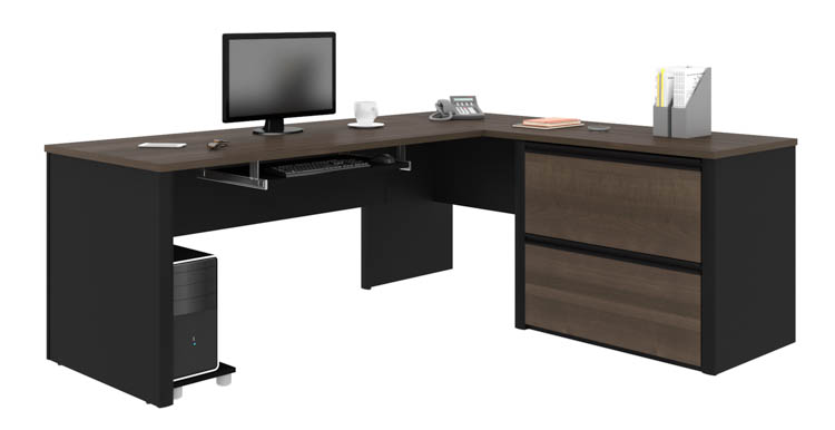 72in W x 83in D L-Shaped Workstation by Bestar