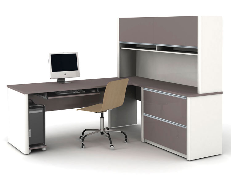 Desk with Hutch and Return by Bestar