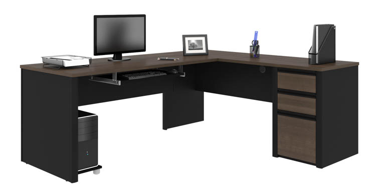 72in W x 83in D  L-Shaped Workstation by Bestar