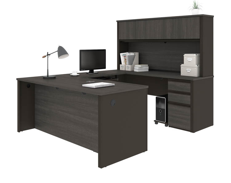 72in W x 93in D U-Shaped Workstation with 2 Pedestals by Bestar