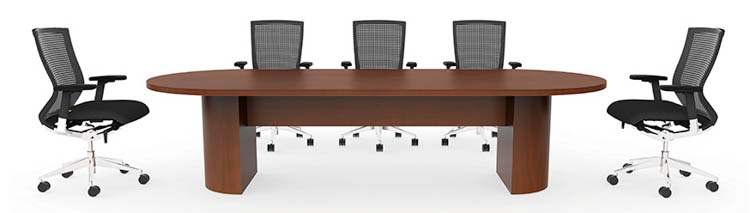 6' Wood Veneer Racetrack Conference Table by Cherryman Furniture