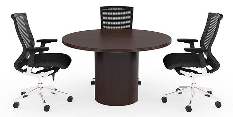 48" Round Wood Veneer Conference Table by Cherryman Furniture