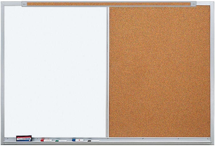 3 x 4 Markerboard and Tackboard Combo Unit by Claridge